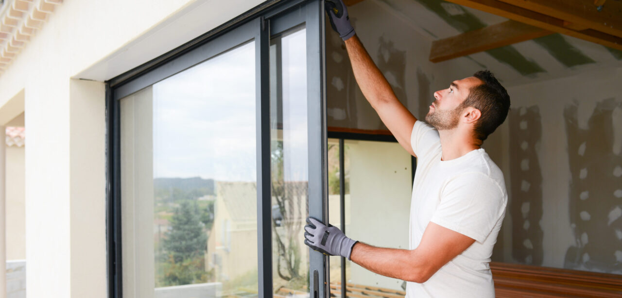 installer-completing-installation-of-window-in-hous-under-construction